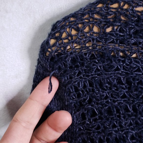 Hollister Women's L (Approx) Blue Long Sleeve Knit Pullover Tunic Sweater Top - Picture 7 of 7